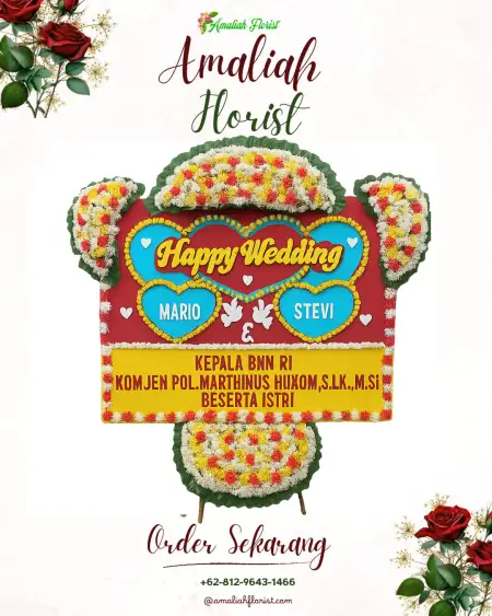 Papan Bunga Pernikahan Sukabares